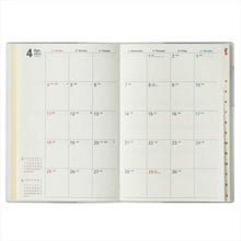Load image into Gallery viewer, JMAM Efficiency Diary April 2021 Start A6 Pagem Monthly B6-i Sunday (Blue Check) 9910 Cute Adult Stylish Kawaii Character Diary Cover Diary Size Schedule Book Diary Timekeeper :9784800533265