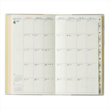 Load image into Gallery viewer, JMAM Efficiency Diary April 2021 Start Planner A6 PAGEM Monthly Slim-i Sunday (Yellow) 9925 Adult Cute Stylish Adorable Character Diary Cover Size Schedule Book Planner Timekeeper :9784800540034
