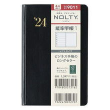 Load image into Gallery viewer, JMAM 日本能率協会マネジメントセンター 2024年4月始まり 手帳 B7 9011 4月 NOLTY 能率手帳 1 黒 能率 nolty ビジネス とじ手帳 ペイジェム かわいい スケジュール帳 手帳のタイムキーパー :9784800559043