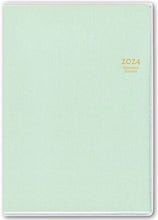 Load image into Gallery viewer, JMAM Japan Management Association Management Center 2024 April Start (March 2024 Start) Planner B6 NOLTY Monthly I Sunday Green Efficiency NOLTY Business Bound Notebook Schedule Book Planner Time Keeper: 9784820734024