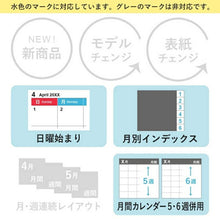 Load image into Gallery viewer, JMAM Japan Management Association Management Center 2026 April Start Planner B6 9505 NOLTY Access Monthly Sunday Start Pink 2026 Nōritsu Diary Simple Business Diary Schedule Book Planner Timekeeper :9784800545923