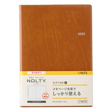 Load image into Gallery viewer, JMAM Japan Management Association Management Center 2026 April Start Planner A5 9672 NOLTY Eclat A5-1 Camel 2026 Efficiency Diary Simple Business Journal Schedule Book Timekeeper of Planners: 9784800539328