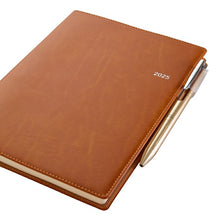 Load image into Gallery viewer, JMAM Japan Management Association Management Center 2026 April Start Planner A5 9672 NOLTY Eclat A5-1 Camel 2026 Efficiency Diary Simple Business Journal Schedule Book Timekeeper of Planners: 9784800539328