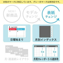 Load image into Gallery viewer, JMAM Japan Management Association Management Center 2026 April Start Planner B6 9697 NOLTY Access Monthly Sunday Start Blue 2026 Efficiency Diary Simple Business Diary Schedule Book Planner Timekeeper :9784471718657