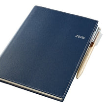 Load image into Gallery viewer, JMAM Japan Management Association Management Center 2026 January Start Planner A5 6481 Weekly NOLTY Access A5-5 Navy Blue 2026 Efficiency Diary Simple Business Schedule Book Planner's Timekeeper: 9784800549488