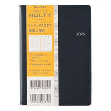 Load image into Gallery viewer, JMAM 日本能率協会マネジメントセンター 2026 1月始まり 手帳 A6 2021 ウィークリー NOLTY ノルティ キャレルA6バーチカル 1 ダークネイビー 2026年 能率 ダイアリー シンプル ビジネス スケジュール帳 手帳のタイムキーパー :9784800536785