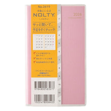 Load image into Gallery viewer, JMAM 日本能率協会マネジメントセンター 2026 1月始まり 手帳 A6 2619 NOLTY ノルティ マンスリースリム-i 月曜 ピンク 2026年 能率 ダイアリー シンプル ビジネス スケジュール帳 手帳のタイムキーパー :9784800531452