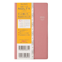 Load image into Gallery viewer, JMAM 日本能率協会マネジメントセンター 2026 1月始まり 手帳 A6 2623 NOLTY ノルティ マンスリー スリム-i 日曜 ローズ 2026年 能率 ダイアリー シンプル ビジネス スケジュール帳 手帳のタイムキーパー :9784800528407