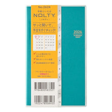 Load image into Gallery viewer, JMAM 日本能率協会マネジメントセンター 2026 1月始まり 手帳 A6 2624 NOLTY ノルティ マンスリー スリム-i 日曜 ターコイズ 2026年 能率 ダイアリー シンプル ビジネス 日記 家計簿 スケジュール帳 手帳のタイムキーパー :9784800528414