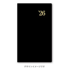 Load image into Gallery viewer, JMAM Japan Management Association Management Center 2026 April Start Planner A6 9100 NOLTY Nority Efficiency Notebook Wide 1 Black 2026 Efficiency Diary Simple Business Schedule Book Planner Timekeeper :9784800552570