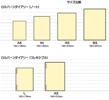 Load image into Gallery viewer, DELFONICS デルフォニックス 2026 2025年 10月始まり 手帳 月間式(ブロック) A6 ロルバーン ノートダイアリー 無地 ドロップ アメリカンスイーツ 薄い 軽い ホチキス綴じ シンプル 大人かわいい おしゃれ スケジュール帳 :4516085147692