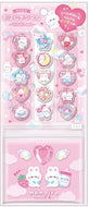 ももいろみるく キラキラ おはじきシール クーリア 01097 / ケース付き ラメ フレークシール ミニポーチ スライダーケース 小物入れ うさぎ 哺乳瓶 いちご 天使の羽 ピンク キャラクター グッズ 雑貨 キッズ 子供 女の子 手帳 デコ かわいい ギフト プレゼント 4550391010974