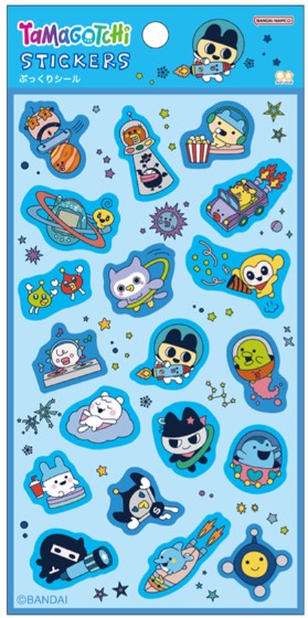 ＃たまごっち ぷっくりシール ブルー サンスター文具 ステッカー まめっち くちぱっち キャラクター 立体 デコ スマホ ご褒美シール 4901770057002 :4901770057002