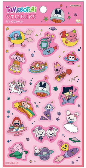 ＃たまごっち ぷっくりシール ピンク サンスター文具 ステッカー ラブリっち メロディっち キャラクター 立体 デコ スマホ ご褒美シール 4901770057019