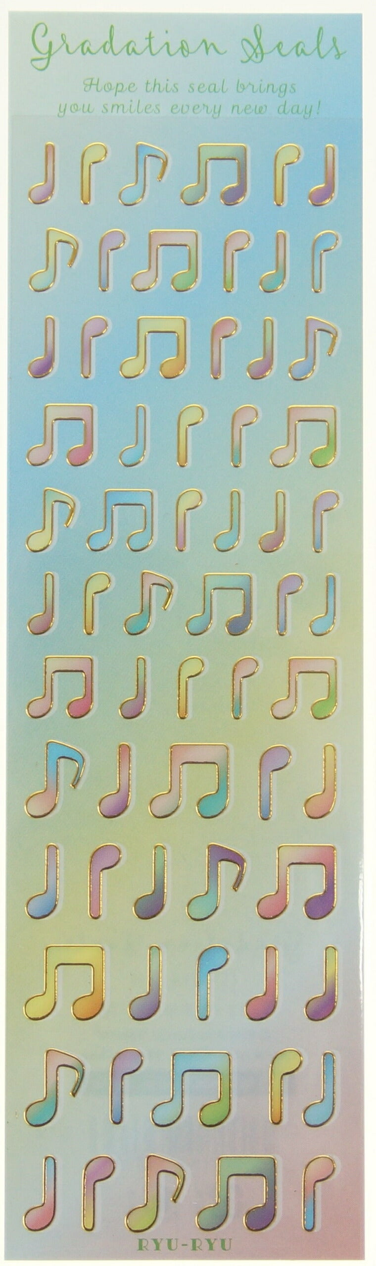 ＃グラデーションシール音符 : RYU-RYU : Gradation seal musical note : 4510180236336