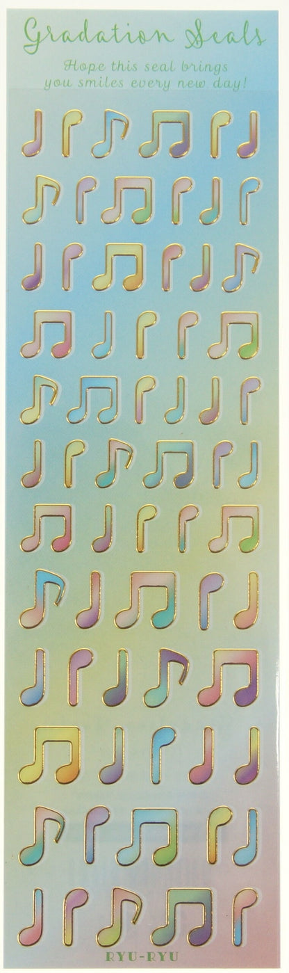 ＃グラデーションシール音符 : RYU-RYU : Gradation seal musical note : 4510180236336