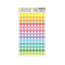 Load image into Gallery viewer, Circle Seals Basic Hearts Rainbow Colors 104 pieces Round Rainbow Colorful Pop Cute Decoration :4510180237135
