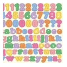 Load image into Gallery viewer, Circle Seal Basic Alphabet Alphabet &amp; Numbers 201 stickers ABC abc letters English colorful circle seal round cute pop learning name sticker :4510180237159

