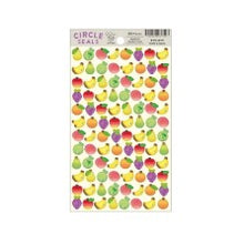 Load image into Gallery viewer, Circle Seal Basic Mixed Fruit 96 Stickers Fruit Apple Banana Grape Kiwi Colorful Cute Pop :4510180237197
