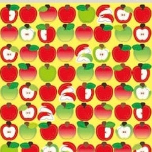 Circle Stickers - Basic Apple Design - 104 Stickers - Apple Fruit Round Cute Red Green Yellow Reward Stickers :4510180237203