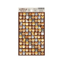 Load image into Gallery viewer, Circle Seals Basic Dog Face 104 Seals Dog Shiba Inu Corgi Husky Poodle Pug Circle Seals Round Cute Animal Reward Seals: 4510180237227
