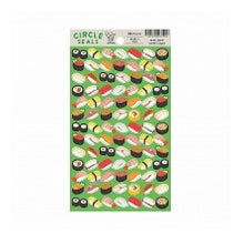 Load image into Gallery viewer, Circle Seals, Basic Sushi Design, 98 Stickers, Sushi, Nigiri, Gunkan, Maki, Ikura, Tuna, Salmon, Shrimp, Egg, Food, Cute, Pop, Reward, Round :4510180237296
