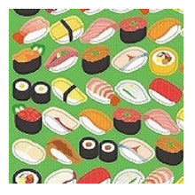 Load image into Gallery viewer, Circle Seals, Basic Sushi Design, 98 Stickers, Sushi, Nigiri, Gunkan, Maki, Ikura, Tuna, Salmon, Shrimp, Egg, Food, Cute, Pop, Reward, Round :4510180237296
