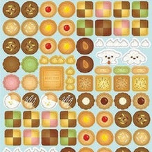Load image into Gallery viewer, Circle Seals Basic Cookies Cookies &amp; Biscuits 110 Pieces Seals Biscuits Sables Jam Cookies Chocolate Cookies Sweets Cute Round Square :4510180237319
