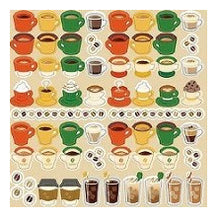 Load image into Gallery viewer, Circle Seal Basic Coffee Seal Latte Siphon Mill Cafe Latte Cafe Lover Retro Sticker :4510180237326
