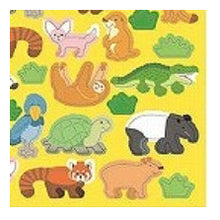 Load image into Gallery viewer, Circle Stickers Basic Rare Animals Stickers Animals Safari Zoo Colorful Cute :4510180237340
