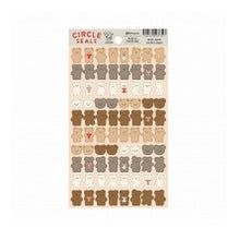 Load image into Gallery viewer, Circle Seals Basic Teddy Bear - Lots of Bears, 80 Stickers. Stickers, Bears, Cute, Natural Colors, Simple, Reward Stickers: 4510180237357
