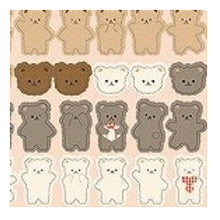 Load image into Gallery viewer, Circle Seals Basic Teddy Bear - Lots of Bears, 80 Stickers. Stickers, Bears, Cute, Natural Colors, Simple, Reward Stickers: 4510180237357
