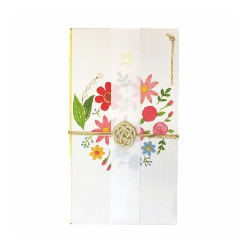 花づつみ水引祝儀袋刺繍ﾌﾞｰｹ