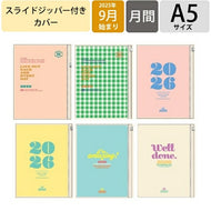 【SALE価格★】手帳 RYURYU ﾘｭﾘｭ 2025 9月始まり  (2026 年 1月) 月間式(ﾌﾞﾛｯｸ) A5 ｽｹｼﾞｭｰﾙ帳 月曜始まり ｽﾗｲﾄﾞｼﾞｯﾊﾟｰ付きｶﾊﾞｰ おしゃれ かわいい 手帳ｶﾊﾞｰ  ｽｹｼﾞｭｰﾙ帳 手帳のﾀｲﾑｷｰﾊﾟｰ :4510180960316