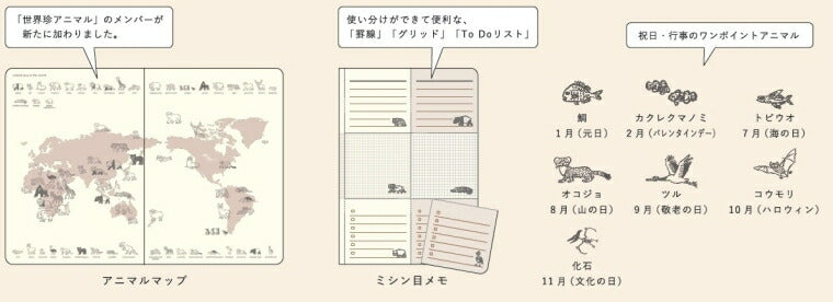 【メール便送料無料】手帳 RYURYU ﾘｭﾘｭ ｽｹｼﾞｭｰﾙ帳 2025 9月始まり ( 2026 年 1月始まり ) 対応 月間式(ﾌﾞﾛｯｸ) A5 DN ｱﾆﾏﾙﾊﾟﾚｰﾄﾞ ｼﾛｸﾏ ｷﾘﾝ ﾍﾟﾝｷﾞﾝ 世界珍ｱﾆﾏﾙ ｵｰﾙｱﾆﾏﾙ ﾀﾞｲﾅｿｰ 大人かわいい 手帳のﾀｲﾑｷｰﾊﾟｰ :4974413509497