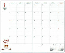 Load image into Gallery viewer, 【SALE価格★1000円ポッキリ】GREETINGLIFE ｸﾞﾘｰﾃｨﾝｸﾞﾗｲﾌ 2026 2025年 12月始まり 手帳 月間式(ﾌﾞﾛｯｸ) A5 ｺｺちゃん ｽﾘﾑﾉｰﾄﾀﾞｲｱﾘｰ ｻｶﾓﾄﾘｮｳ ｷｬﾗｸﾀｰ ﾃﾞｻﾞｲﾝ 大人かわいい  ｽｹｼﾞｭｰﾙ帳 手帳のﾀｲﾑｷｰﾊﾟｰ :4516278448797
