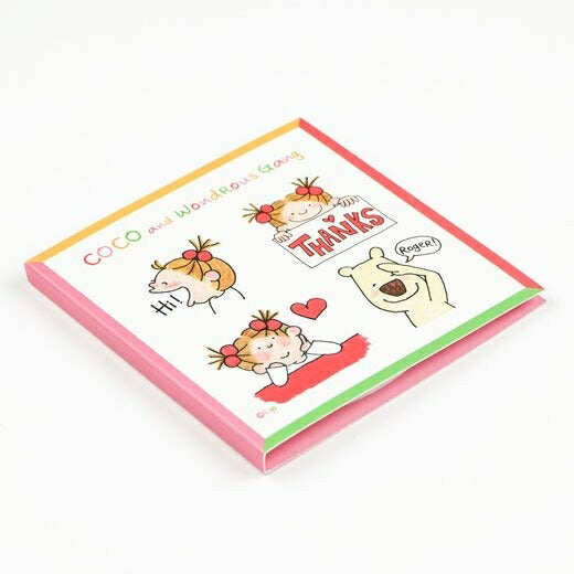 GREETING LIFE CoCo-chan Book-style Sticky Notes Talking CoCo, Sticky Notes, Post-it Notes, Cute, Stylish, Speech Bubble, Small, Character, Memo Pad, Planner, Diary Time Keeper: 4515968530552
