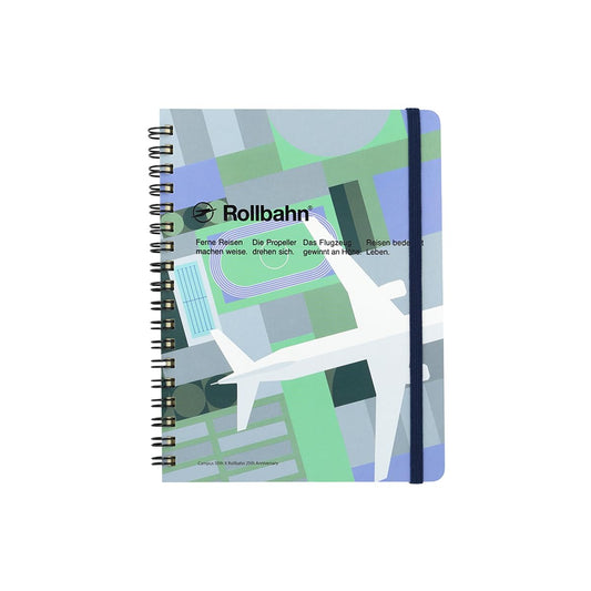 Campus×Rollbahn ロルバーン ポケット付メモ L 飛行機 グレー コラボ 限定 デルフォニックス コクヨ :4516085420078