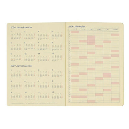 【セット購入で送料無料】 DELFONICS ﾃﾞﾙﾌｫﾆｯｸｽ 2026 3月始まり (2026年4月始まり) 手帳 月間式(ﾌﾞﾛｯｸ) A5 ﾛﾙﾊﾞｰﾝ ﾉｰﾄﾀﾞｲｱﾘｰ 無地 ｽｺﾗ ｸﾘｱ 薄い 軽い ﾎﾁｷｽ綴じ ｼﾝﾌﾟﾙ 大人かわいい  ｽｹｼﾞｭｰﾙ帳 手帳 :4516085290350