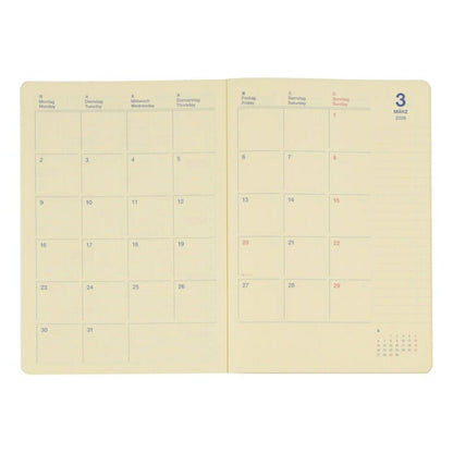 【セット購入で送料無料】 DELFONICS ﾃﾞﾙﾌｫﾆｯｸｽ 2026 3月始まり (2026年4月始まり) 手帳 月間式(ﾌﾞﾛｯｸ) A5 ﾛﾙﾊﾞｰﾝ ﾉｰﾄﾀﾞｲｱﾘｰ 無地 ｽｺﾗ ｸﾘｱ 薄い 軽い ﾎﾁｷｽ綴じ ｼﾝﾌﾟﾙ 大人かわいい  ｽｹｼﾞｭｰﾙ帳 手帳 :4516085290350