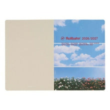 Load image into Gallery viewer, 【セット購入で送料無料】 DELFONICS ﾃﾞﾙﾌｫﾆｯｸｽ 2026 3月始まり (2026年4月始まり) 手帳 月間式(ﾌﾞﾛｯｸ) A5 ﾛﾙﾊﾞｰﾝ ﾉｰﾄﾀﾞｲｱﾘｰ ﾌﾗﾜｰ ﾌﾛｰﾗ ﾌｨﾙﾑ ｱｸｱ 薄い 軽い ﾎﾁｷｽ綴じ ｼﾝﾌﾟﾙ 大人かわいい  ｽｹｼﾞｭｰﾙ帳 :4516085301469
