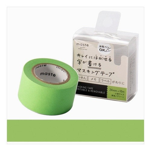 ＃水性ﾍﾟﾝで書けるﾏｽｷﾝｸﾞﾃｰﾌﾟ/小巻24mm幅/ﾏｽﾃ --- MARK'S(マークス) マークス 水性ペンで書けるマスキングテープ 小巻24mm幅 マステ グリーン MST-FA05-GN : Masking tape that can be writ : Masking tape that can be writt :4516278977082