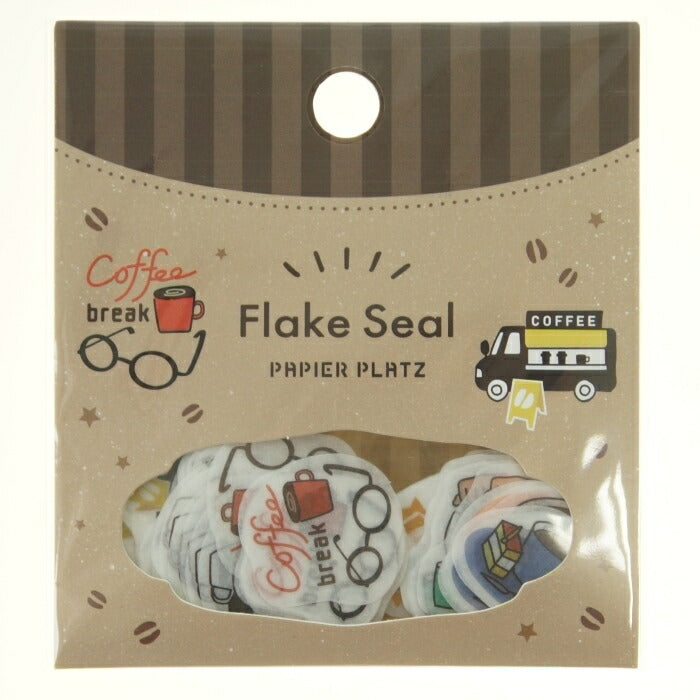 PAPIER PLATZ ﾊﾟﾋﾟｱﾌﾟﾗｯﾂ ｼｰﾙ ･ ふくわけはんこ ﾌﾚｰｸｼｰﾙ Coffee break ｼｰﾙ帳 福袋 丸 おしゃれ ｱﾙﾊﾞﾑ ﾃﾞｺﾚｰｼｮﾝ ﾊｰﾄ 大量 ｽﾃｯｶｰ ｽﾏﾎ ごほうび 花 かわいい  ｽｹｼﾞｭｰﾙ帳 手帳のﾀｲﾑｷｰﾊﾟｰ :4520491530139
