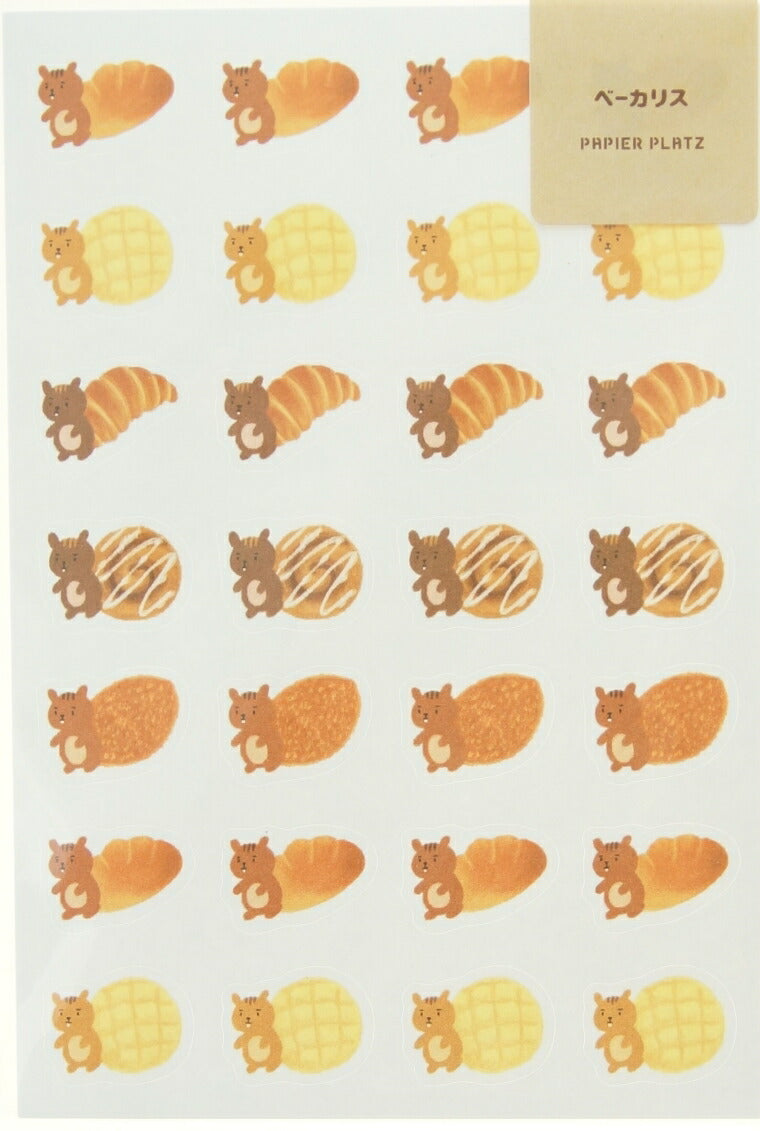 PAPIER PLATZ ﾊﾟﾋﾟｱﾌﾟﾗｯﾂ ｼｰﾙ ･ AOYOSHIｼｰﾙ たべもの×いきもの ﾍﾞｰｶﾘｽ ｼｰﾙ帳 福袋 丸 おしゃれ ｱﾙﾊﾞﾑ ﾃﾞｺﾚｰｼｮﾝ ﾊｰﾄ 大量 ｽﾃｯｶｰ ｽﾏﾎ ごほうび 花 かわいい ｽｹｼﾞｭｰﾙ帳 手帳のﾀｲﾑｷｰﾊﾟｰ :4520491550076