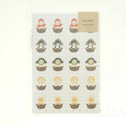 PAPIER PLATZ ﾊﾟﾋﾟｱﾌﾟﾗｯﾂ ｼｰﾙ ･ AOYOSHIｼｰﾙ たべもの×いきもの にゃんこおでん ｼｰﾙ帳 福袋 丸 おしゃれ ｱﾙﾊﾞﾑ ﾃﾞｺﾚｰｼｮﾝ ﾊｰﾄ 大量 ｽﾃｯｶｰ ｽﾏﾎ ごほうび 花 かわいい ｽｹｼﾞｭｰﾙ帳 手帳のﾀｲﾑｷｰﾊﾟｰ :4520491550083