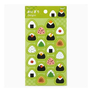 ＃シートシール　にほんのたべもの　おにぎり : Sheet sticker with simple food onigiri : 4521718747101 :4521718747101
