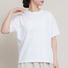 Load image into Gallery viewer, ﾌﾟﾚｰﾃｨﾝｸﾞ 天竺 半袖 Tｼｬﾂ L ｻｲｽﾞ ナチュラル コットン ゆったり リラックス カジュアル レディース 春夏 :4528653720664
