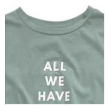 Load image into Gallery viewer, ﾌﾟﾚｰﾃｨﾝｸﾞ ﾛｺﾞﾌﾟﾘﾝﾄ ﾁｭﾆｯｸ チュニック Tシャツ ミントグリーン カジュアル フレンチスリーブ スリット入り :4528653850354
