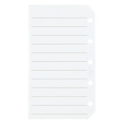 ASHFORD System Diary Refill Micro 5 (5 holes) Color Memo Refill with Slit 8mm Ruled White MICRO5 6 holes M5 Pocket Season Game Ring Genuine Leather Schedule Book Timekeeper :4535036714196