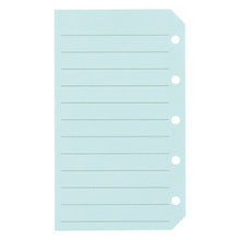 Load image into Gallery viewer, ASHFORD System Organizer Refills Micro5 (5-hole) Color Memo Pages, Slit-perforated 8mm Ruled, Blue, Light Blue, Sax, MICRO5, 6-hole, M5, Pocket, Seasonal Game, Ring, Genuine Leather, Planner, Timekeeper for Planners: 4535036714226
